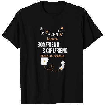 Discover Love Between BF And GF Arkansas To New Jersey Gift T Shirts