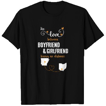 Discover Love Between BF And GF Arkansas To Ohio Gift T Shirts