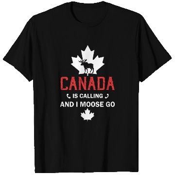 Discover Canada Moose Canadian Flag Maple Leaf T Shirts