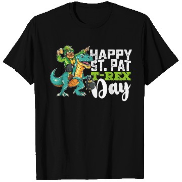 Discover Happy St Patrick's Day Pat T Rex Dinosaur T Shirts