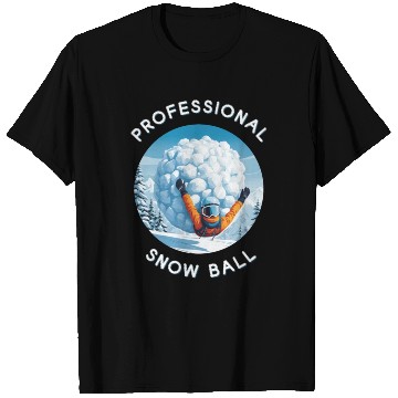 Discover professional snow ball funny skiing T Shirts