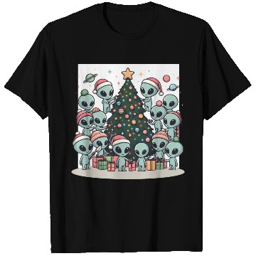 Discover Aliens Christmas tree T Shirts
