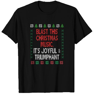 Discover Joyful and triumphant ugly Christmas sweater theme T Shirts