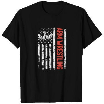 Discover Arm Wrestle US Flag Arm Wrestling US Flag T Shirts