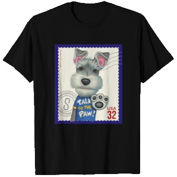 Discover Cute Funny Schnauzer Stamp T Shirts