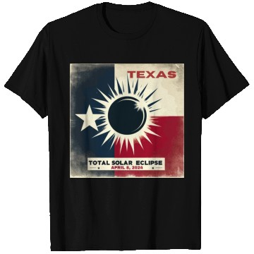 Discover Texas Total solar eclipse 2024 T Shirts