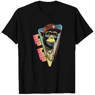 Discover Hip hop monkey with rapper hat T Shirts