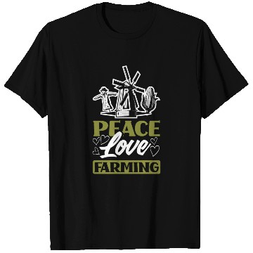 Discover Peace Love Farming Funny Farmer Gift T Shirts