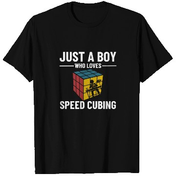 Discover Just A Boy Who Loves Math & Speed Cubing T Shirts