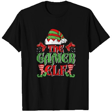 Discover Christmas Gamer Elf Video Games X-Mas T Shirts