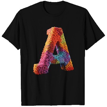 Discover realistic knitted letter "A" T Shirts