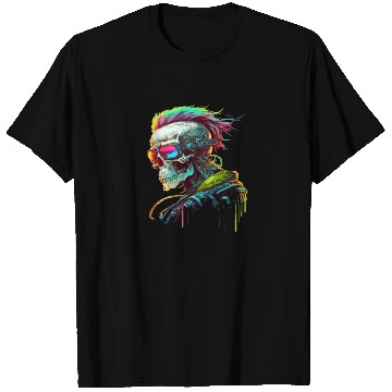 Discover Cyberpunk Skull T Shirts