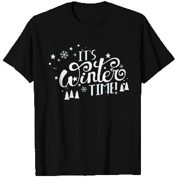 Discover Letter graphic winter in the snow land tree T Shirts
