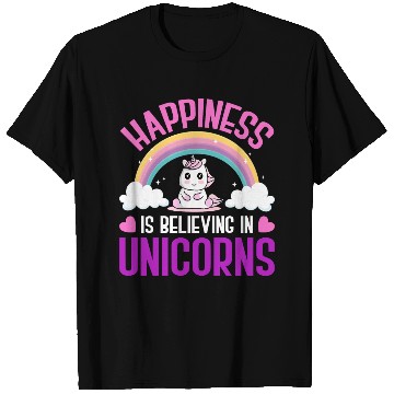 Discover Happiness Is Believing In Unicorns T Shirts