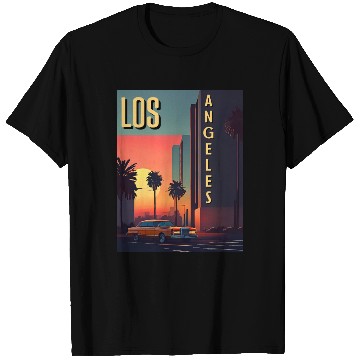 Discover Vintage car in Hollywood Los Angeles T Shirts