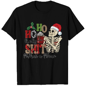 Discover Ho Ho Holy Shit What A Year Funny Christmas T Shirts