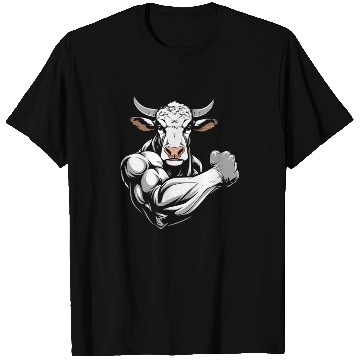 Discover Workout Gym Cow T Shirts