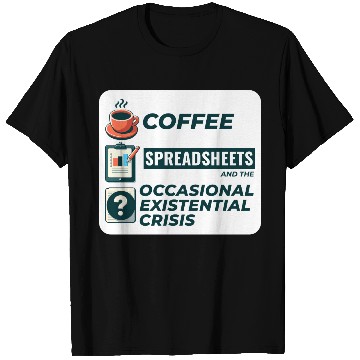 Discover Accountant Bookkeeping Coffee Spreadsheets Funny T Shirts