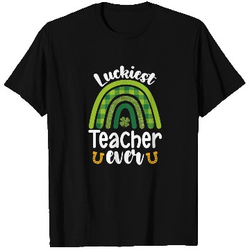 Discover Luckiest Teacher Ever School St Patrick's Day T Shirts