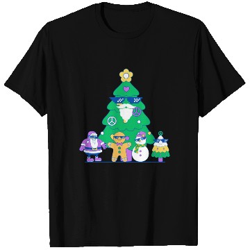 Discover Santa snowman tree funny Christmas day T Shirts