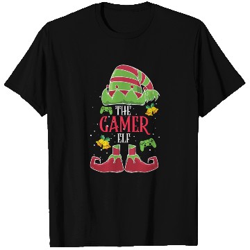 Discover Christmas Gamer The Gamer Elf Video Player T Shirts