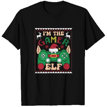 Discover Christmas I'm a Gamer Elf Video Player Gaming T Shirts