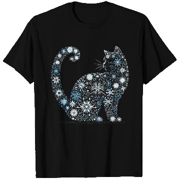 Discover Christmas Cat Snowflakes T Shirts