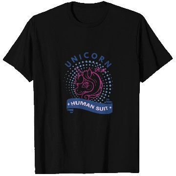 Discover Unicorn in a Human Suit T Shirts