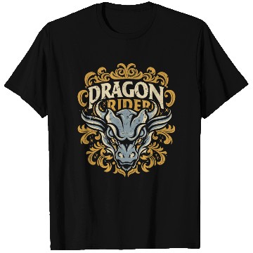 Discover Dragon Rider - Epic Typography Design T Shirts