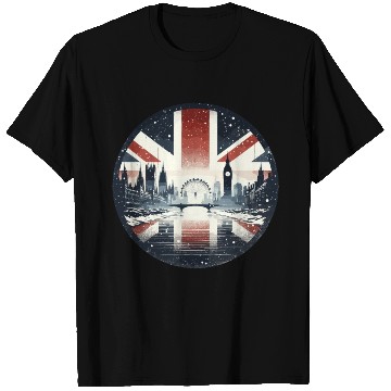 Discover Winter London Travel Vintage Logo T Shirts