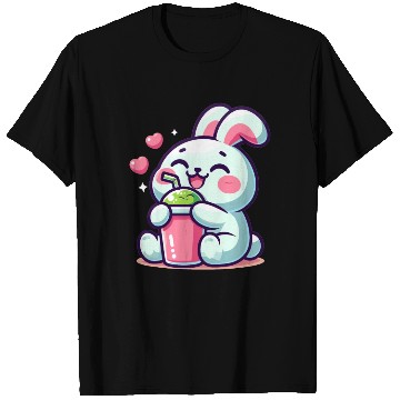 Discover Rabbit Bubble Tea Kawaii T Shirts