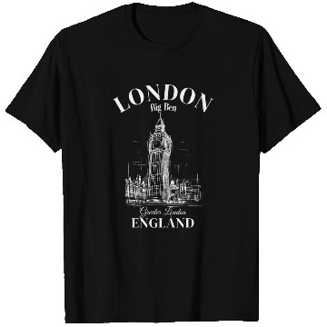 Discover London Big Ben England T Shirts
