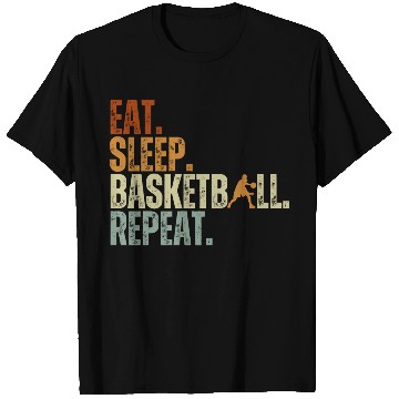 Discover Eat Sleep Basketball Repeat Retro Vintage Boy Kid T Shirts