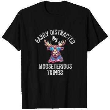 Discover Easily Distracted Funny Elk Moose T Shirts