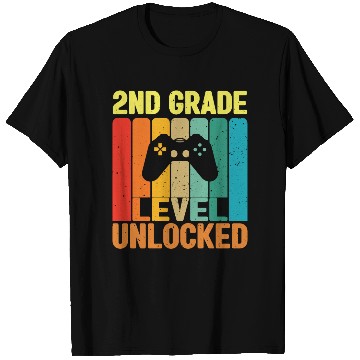 Discover 2nd Grade Level Unlocked Video Game Back to School T Shirts