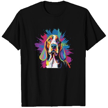 Discover Watercolor Colorful Basset Hound T Shirts