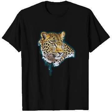 Discover Leopard Portrait in Painting T Shirts