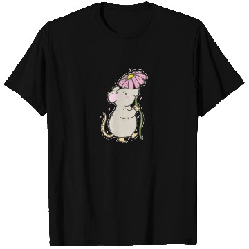 Discover Mouse with Flower Nature Cheese Pet T Shirts