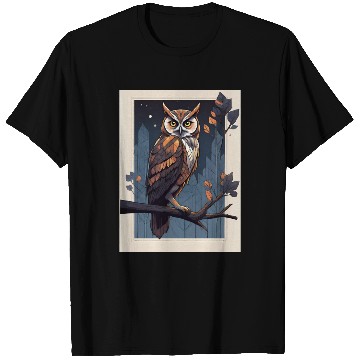 Discover Night Owl Geometry T Shirts