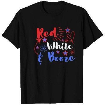 Discover Red white and booze. T Shirts