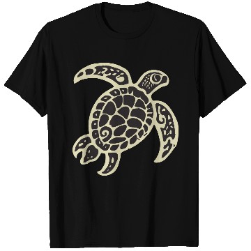 Discover Sea Turtle Design 2 Color Vector T Shirts