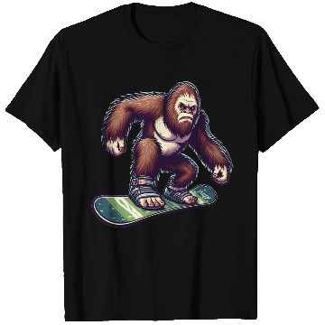 Discover Bigfoot Snowboard T Shirts