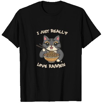 Discover I just really love ramen cat T Shirts