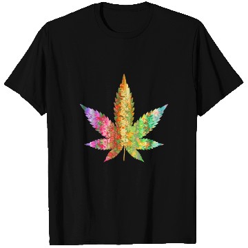 Discover Psychedelic Weed Cannabis Plant Marijuana Leaf T Shirts
