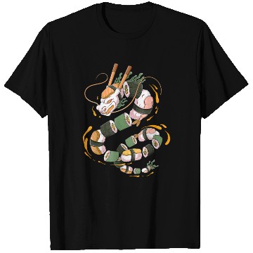 Discover Japanese Sushi Dragon Roll Kawaii Dragon Anime T Shirts