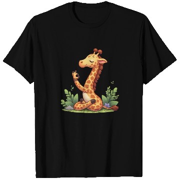 Discover Giraffe yoga practitioner T Shirts
