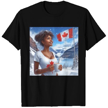 Discover Canadian Winter Snow in Banff Canada T Shirts