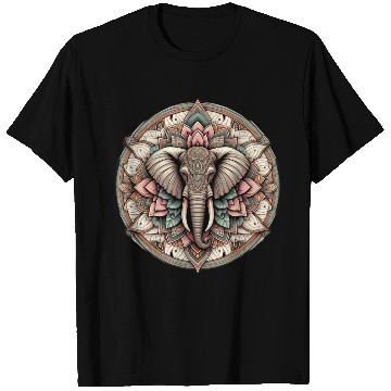 Discover Eternal Serenity Majestic Elephant Mandala T Shirts