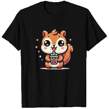 Discover Kawaii Squirrel Bubble Tea Cute Animal Squirrel T Shirts