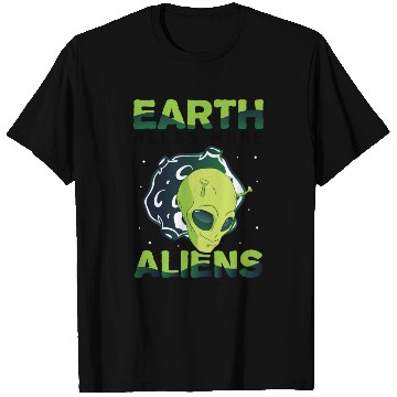 Discover Alien, Aliens, UFO, UAP, Space Unknown Flight T Shirts